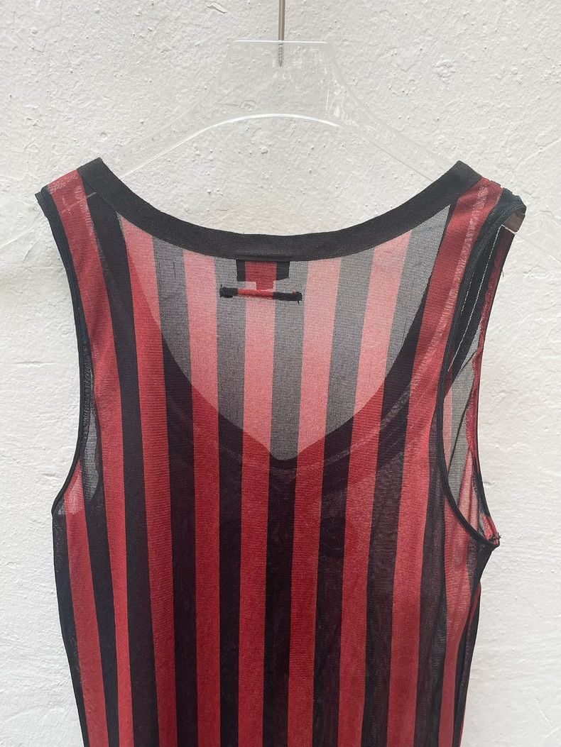 Jean Paul Gaultier Jean Paul Gaultier Striped Chinese knot gauze vest 2504-Nex Size US M / EU 48-50 / 2 - 8 Thumbnail