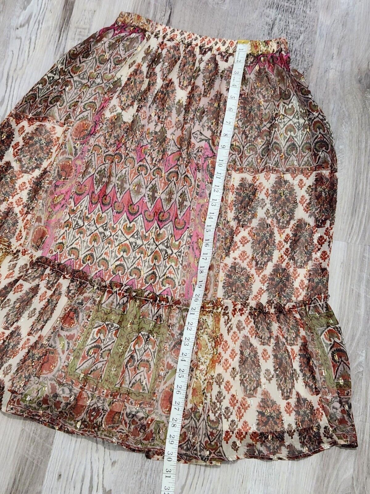 Kiko Kostadinov RD KOKO Skirt Small Lined Elastic Waist Tiered Shimmer Size 28" / US 6 / IT 42 - 7 Thumbnail
