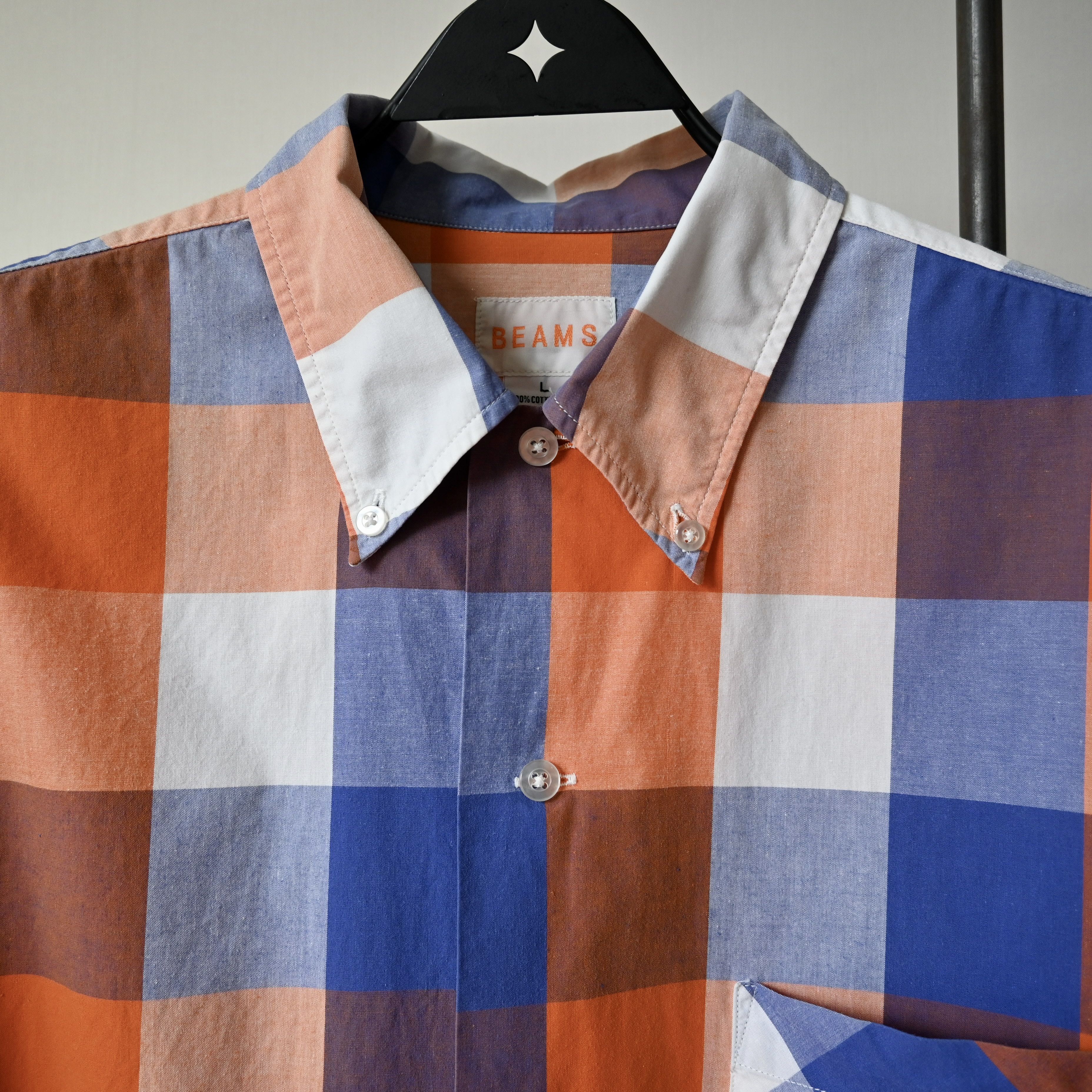 Beams Japan Vintage 1990s BEAMS block plaid BD shirt made in Japan Size US L / EU 52-54 / 3 - 8 Thumbnail