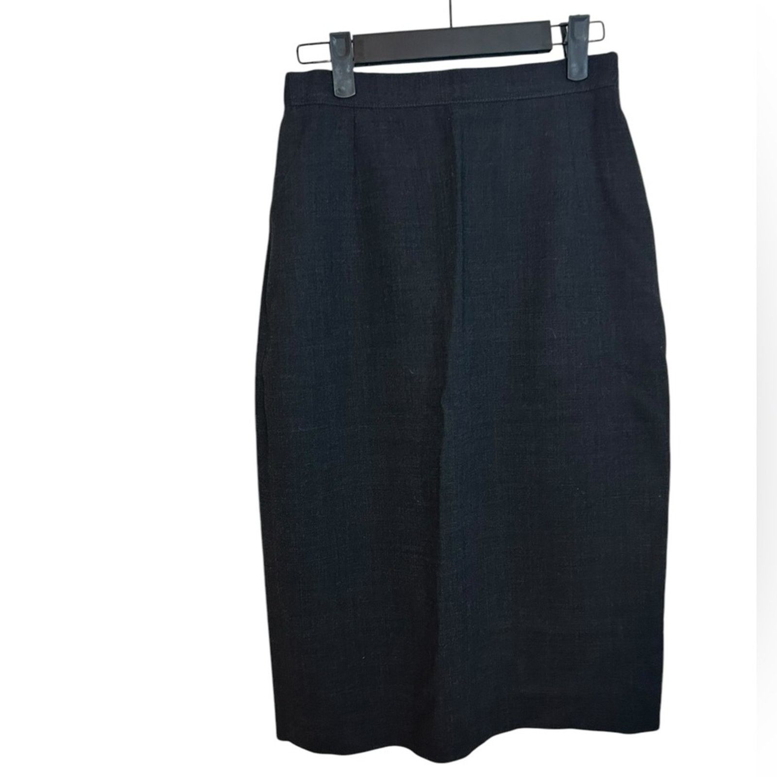 Giorgio Armani Giorgio Armani Classic Black Wool Pencil Skirt Size 27" / US 4 / IT 40 - 1 Thumbnail