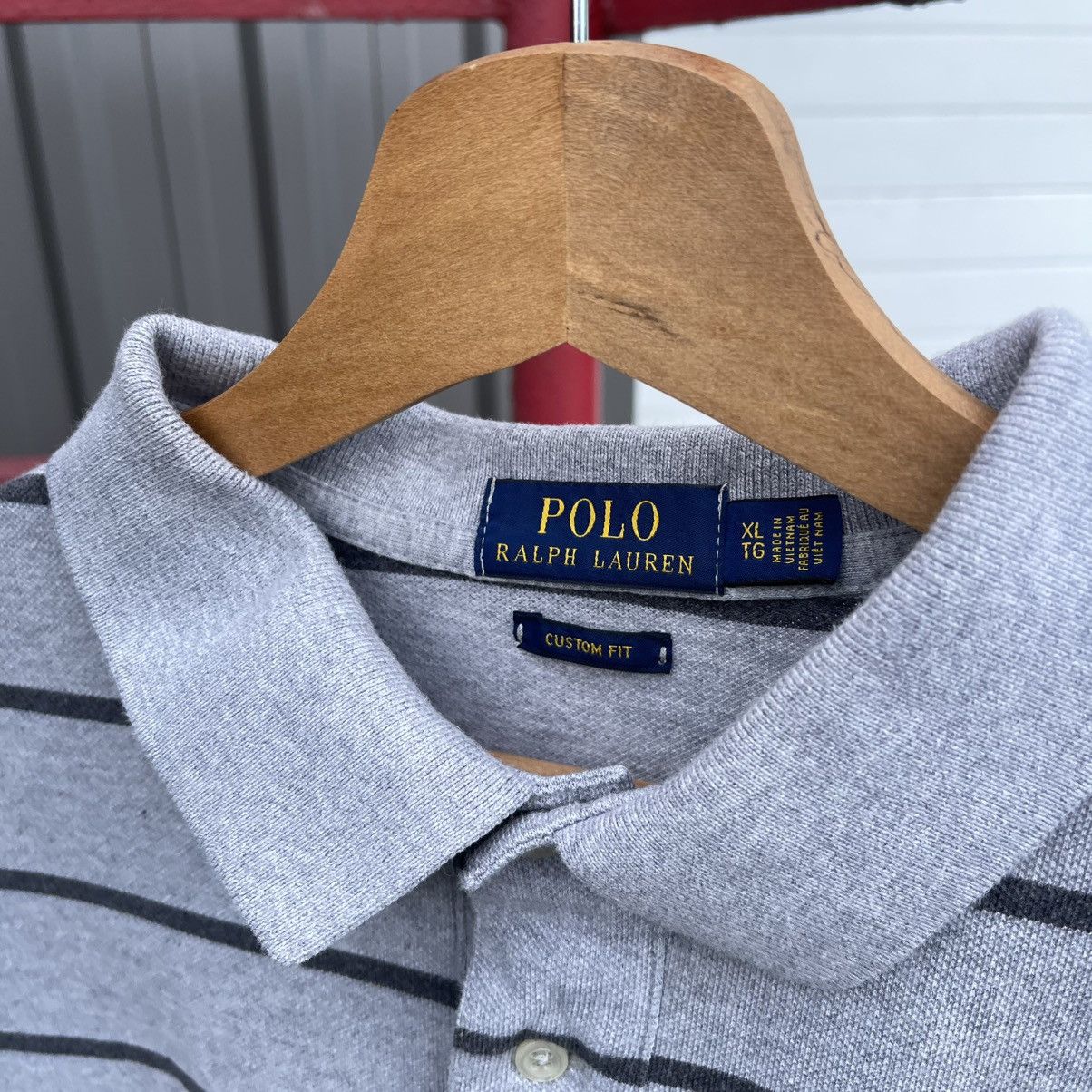 Polo Ralph Lauren POLO RALPH LAUREN STRIPED GRAY POLO SHIRT OLD MONEY PREPPY Size US XL / EU 56 / 4 - 3 Thumbnail