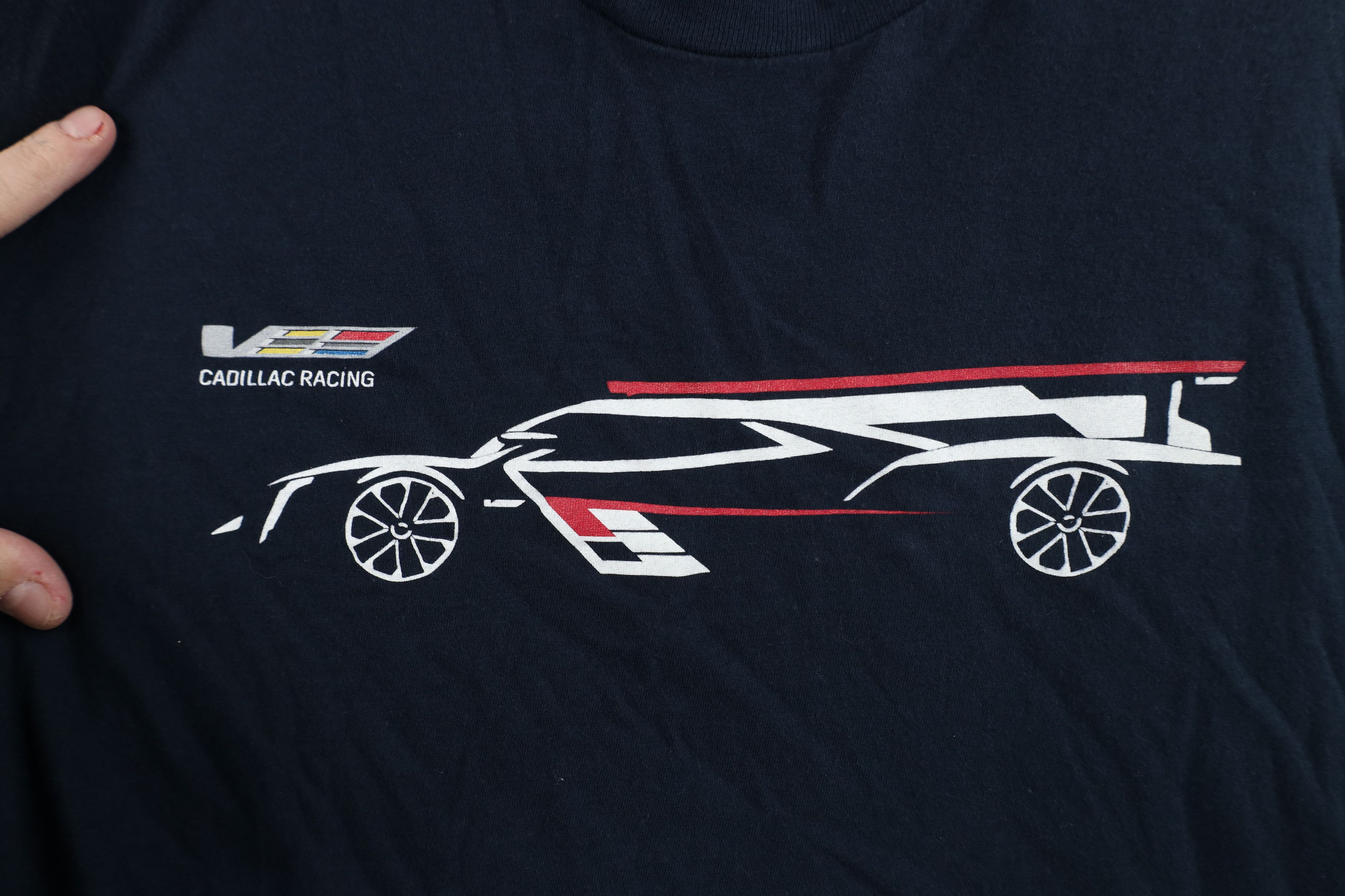 Vintage Y2K Streetwear Spell Cadillac Car Racing T-Shirt Navy Blue Size US L / EU 52-54 / 3 - 4 Thumbnail