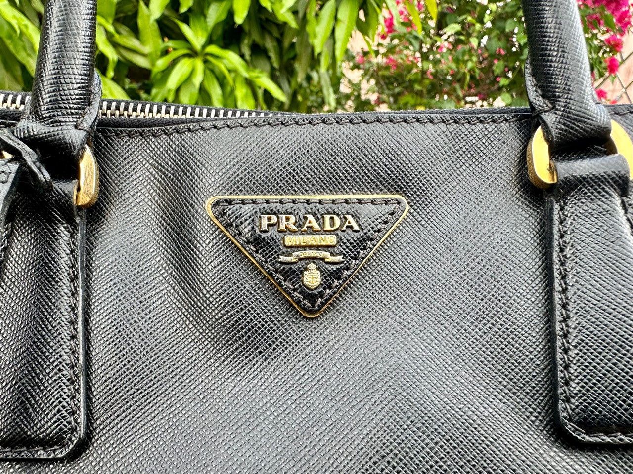 Prada Authentic Prada Saffiano Lux Galleria Nero Large Tote Bag Size ONE SIZE - 9 Thumbnail