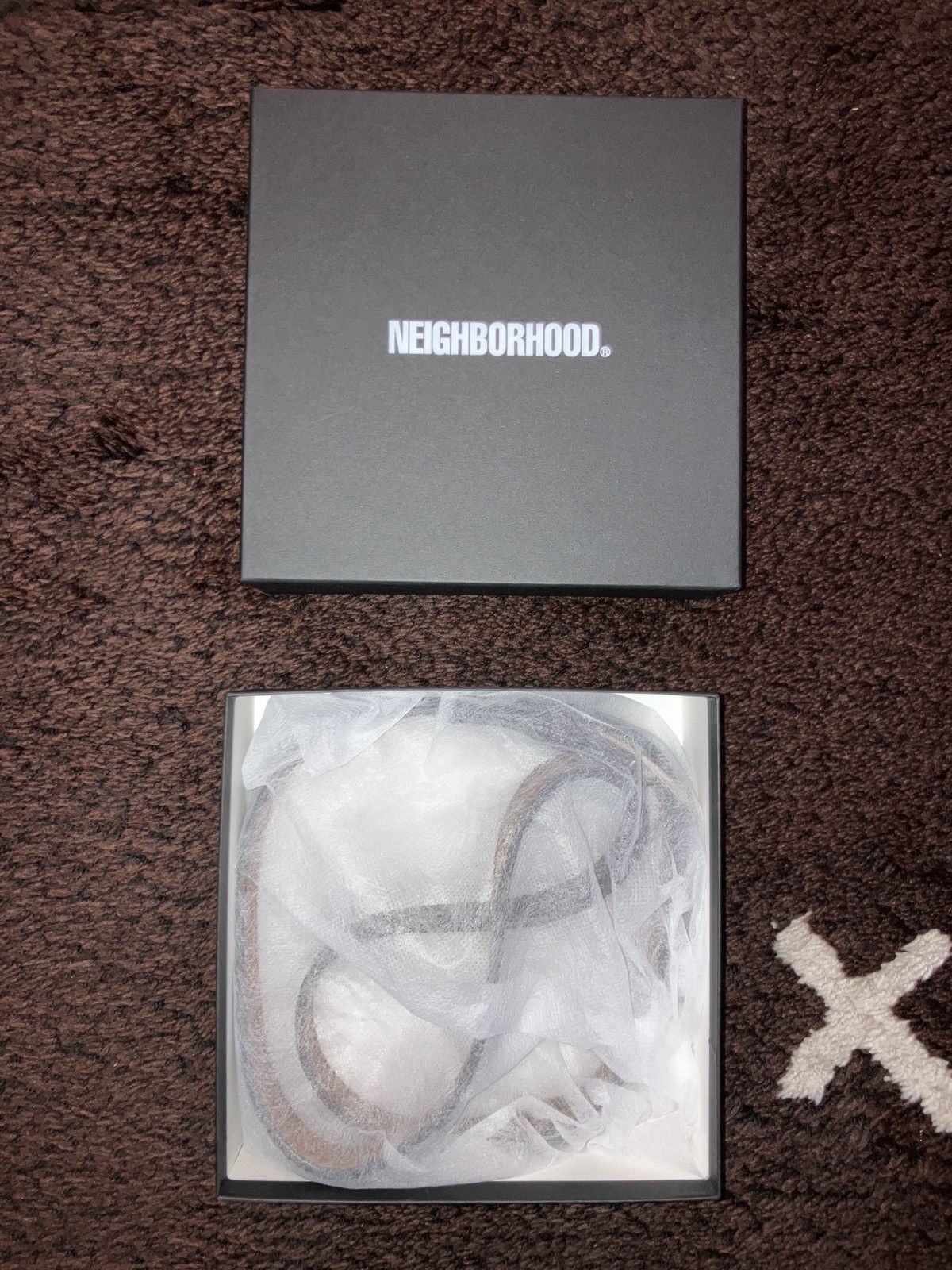 Neighborhood Slim leather belt Size 34 - 3 Thumbnail