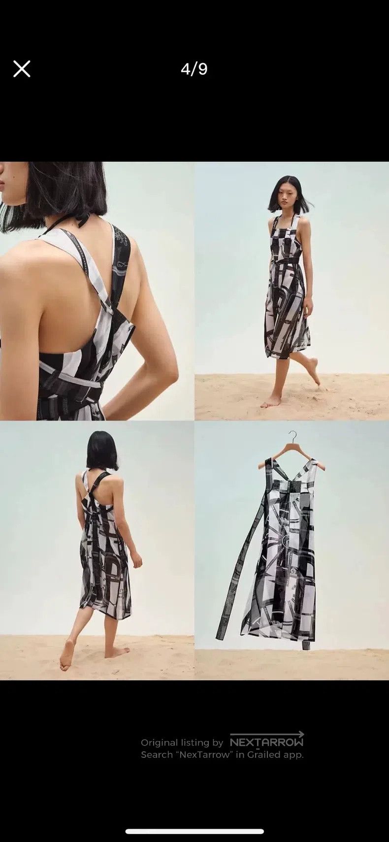Hermes Hermes Printed Color Block Long Sleeveless Dress Size XS / US 0-2 / IT 36-38 - 2 Thumbnail
