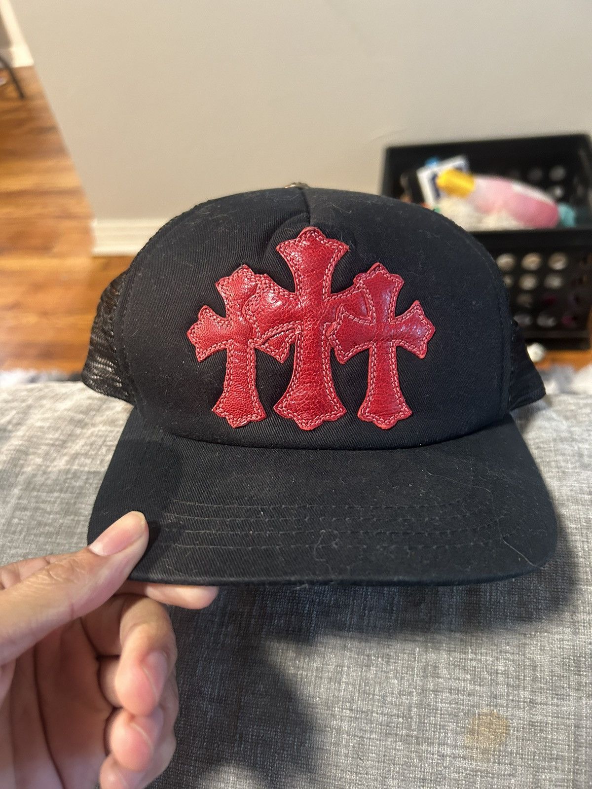 Chrome Hearts Chrome hearts black red 3 cross cemetery