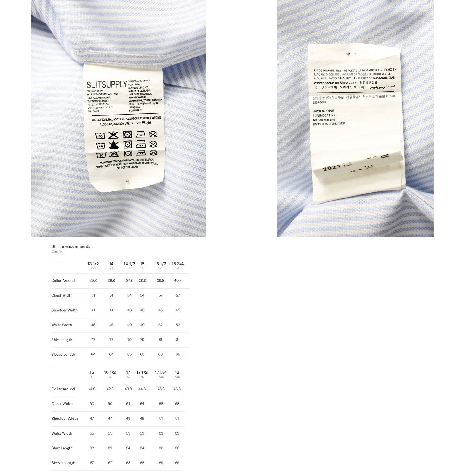 Suitsupply Suitsupply Try On Extra Slim Fit Formal Shirt Men's 42/16 1/2 Striped Cutaway Shirt Men Blue 42/16 1/2 Slim Fit Dress Shirt Button-Up Long Sleeve Size 42R - 8 Thumbnail