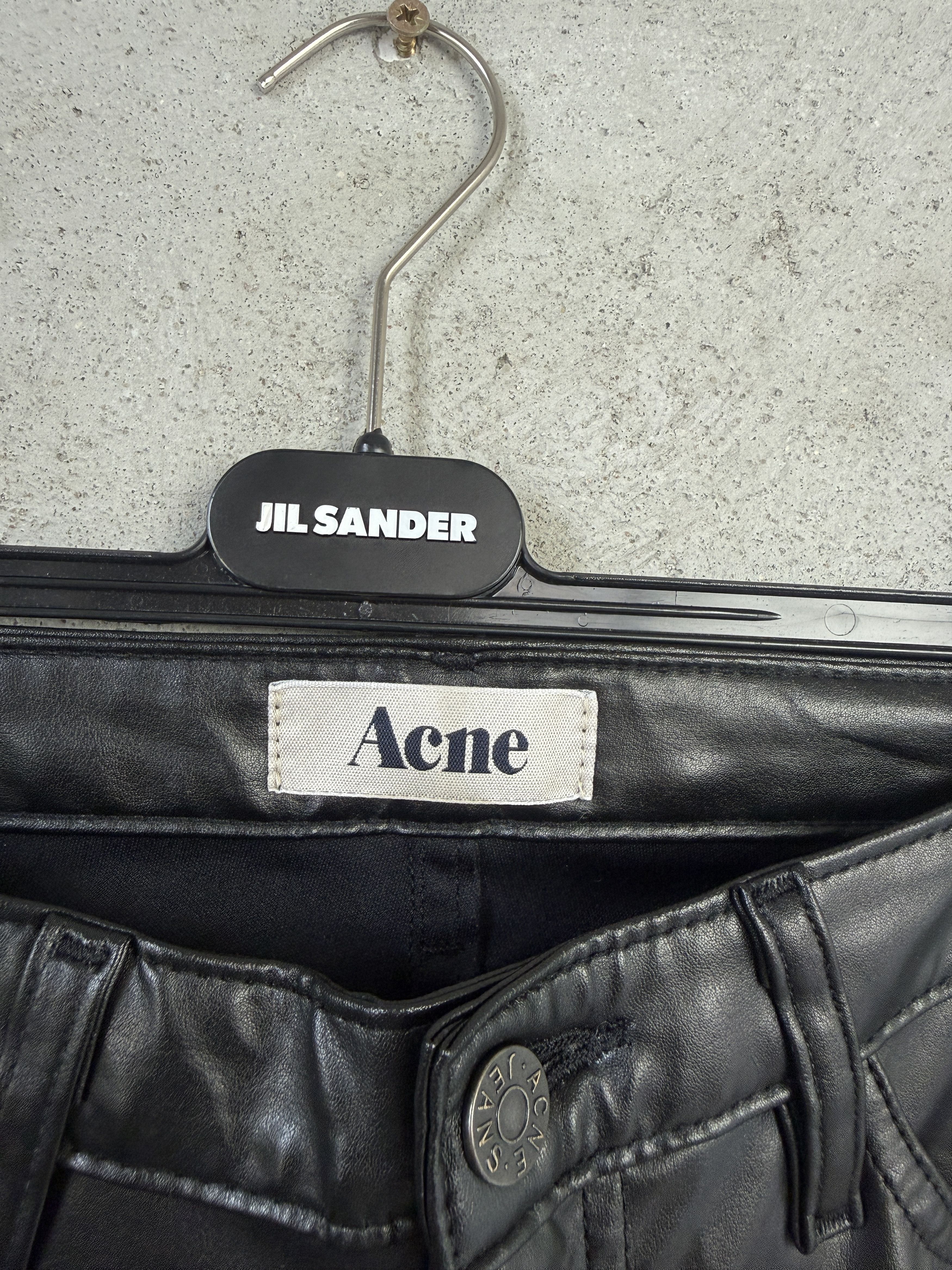 Acne Studios Acne Kex Plastic Black pants casual Size 25" / US 0 / IT 36 - 3 Thumbnail