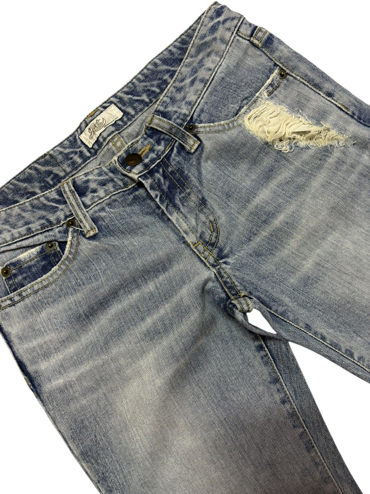 Japanese Brand Vtg Lust Japan Flared Distressed Jeans Size 28" / US 6 / IT 42 - 5 Thumbnail