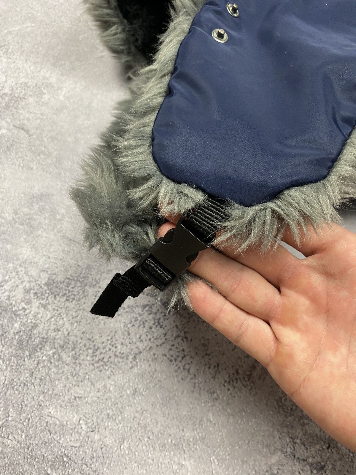 Japanese Brand Vintage Y2K Trapper Ushanka Blue Hylon Faux Fur Mohair Hat Size ONE SIZE - 8 Thumbnail