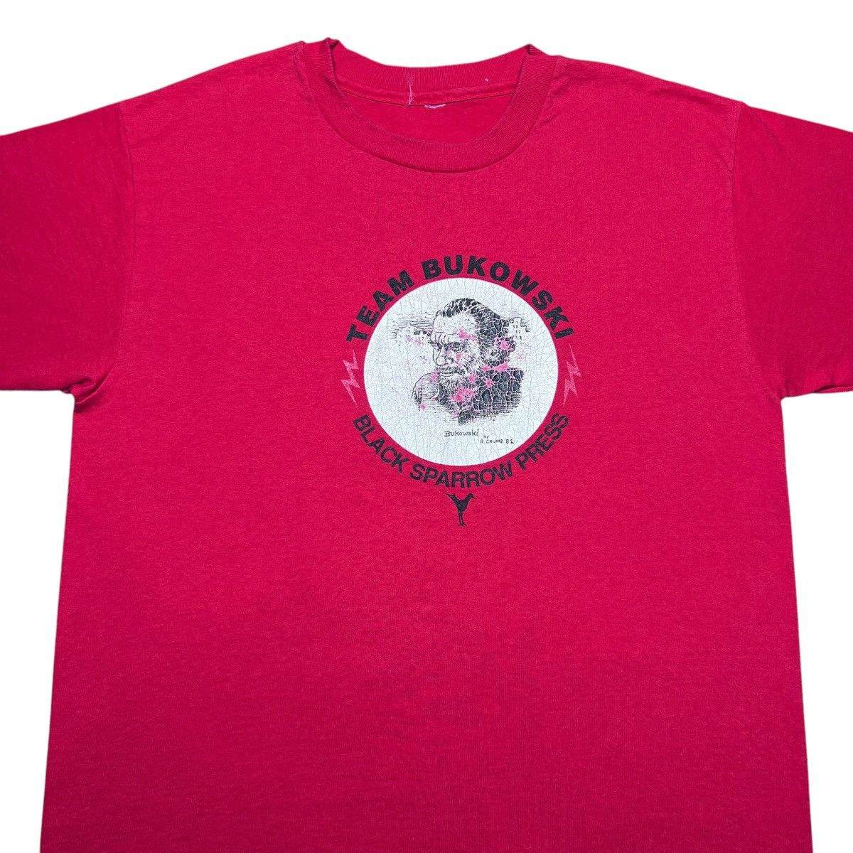 Vintage Vtg 1982 Team Bukowski Robert Crumb Black Sparrow Press Tee Size US L / EU 52-54 / 3 - 4 Thumbnail