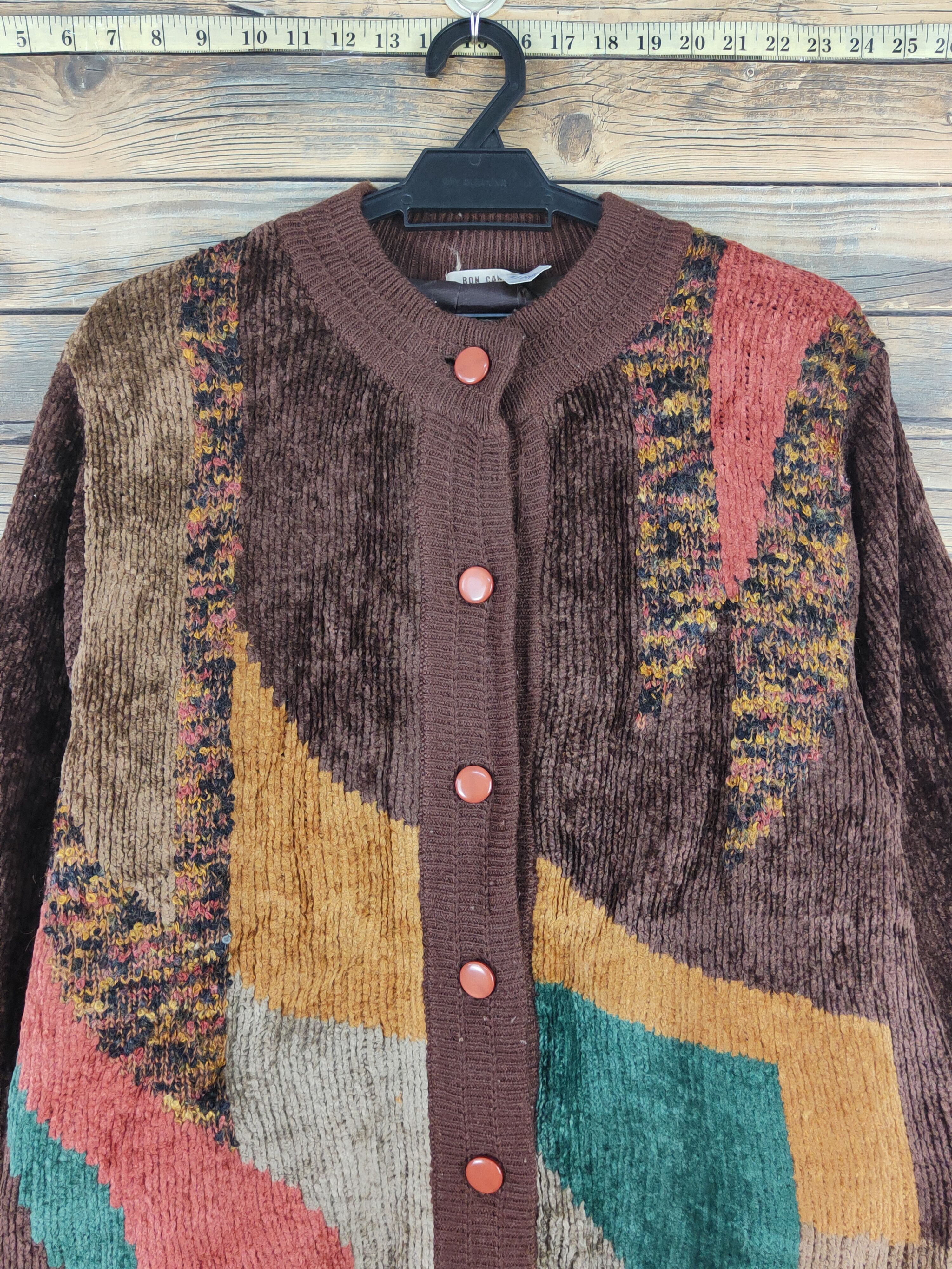Vintage Bon Carat Dark Brown Knitwear Sweaters #W1668 Size US M / EU 48-50 / 2 - 2 Thumbnail