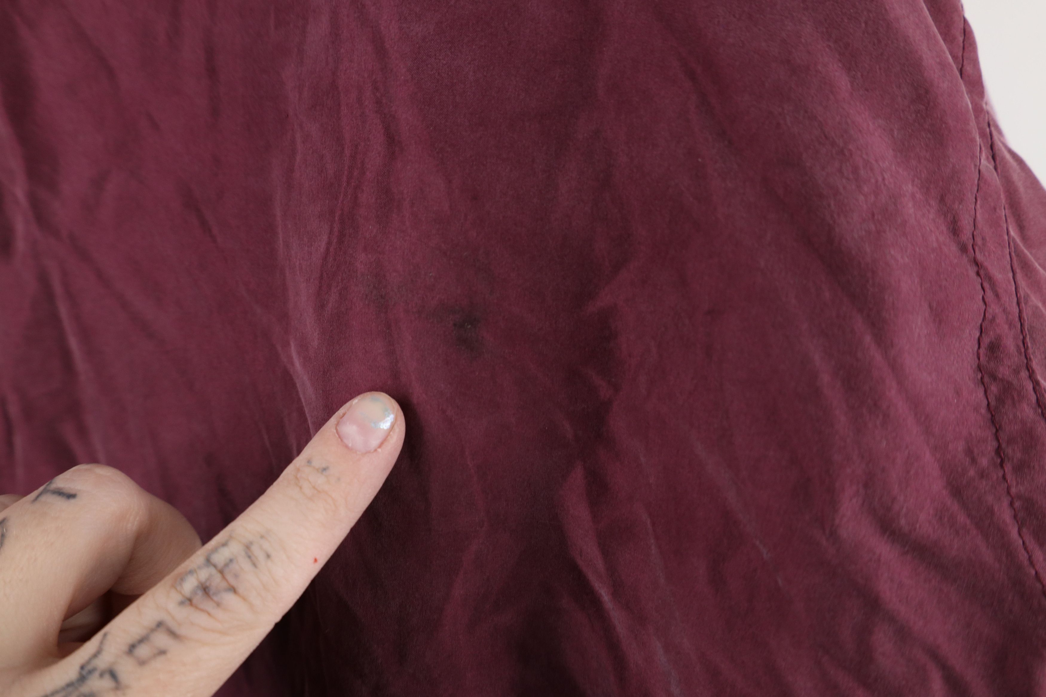 Vintage Vintage 90s Streetwear Quilted Silk Bomber Jacket Maroon Size US M / EU 48-50 / 2 - 11 Thumbnail