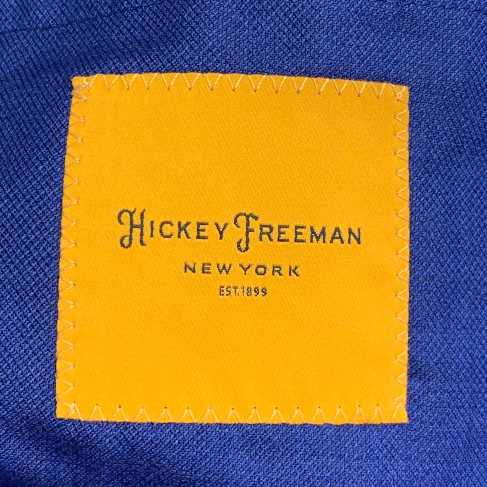 Hickey Freeman Size 44 Regular Blue Wool Silk Notch Lapel Sport Coat Size 44R - 8 Thumbnail
