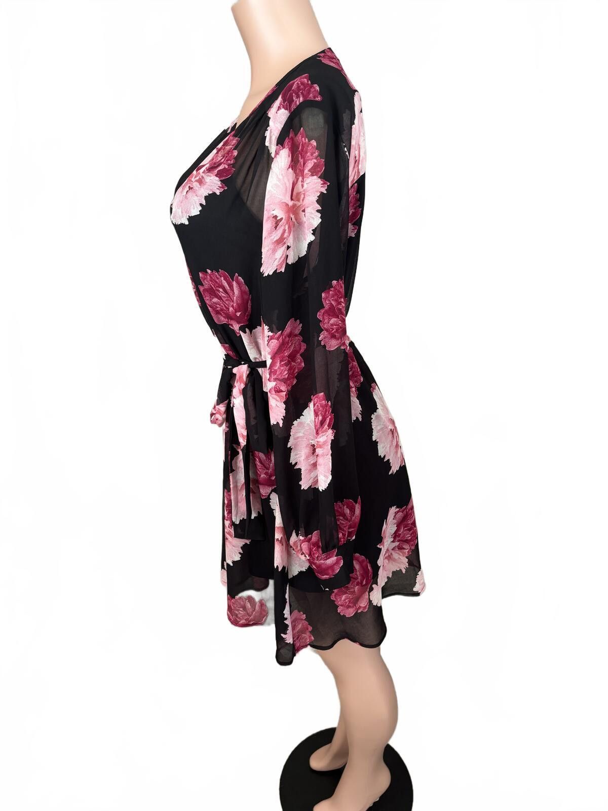 Banana Republic Banana Republic Luxe Floral Mini Dress Sheer Boho Chic S/M Size S / US 4 / IT 40 - 4 Thumbnail