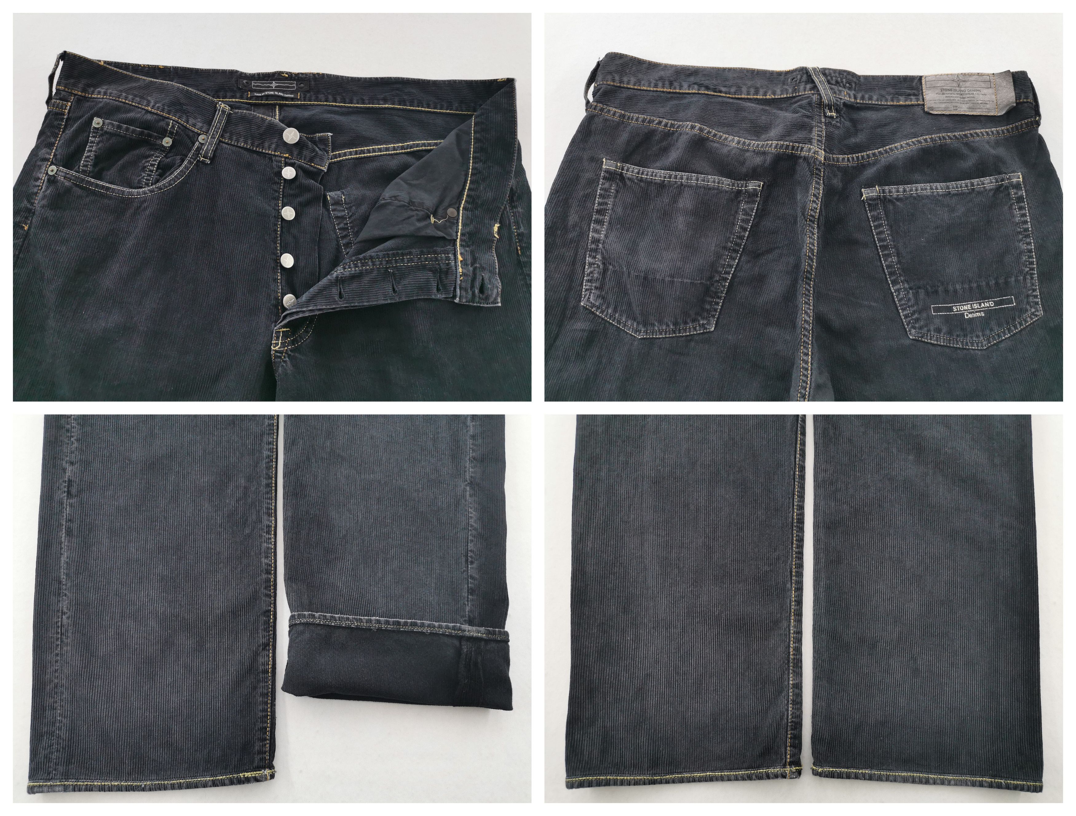 Stone Island Vintage Stone Island Made In Italy Black Corduroy Pants Size US 39 - 8 Thumbnail