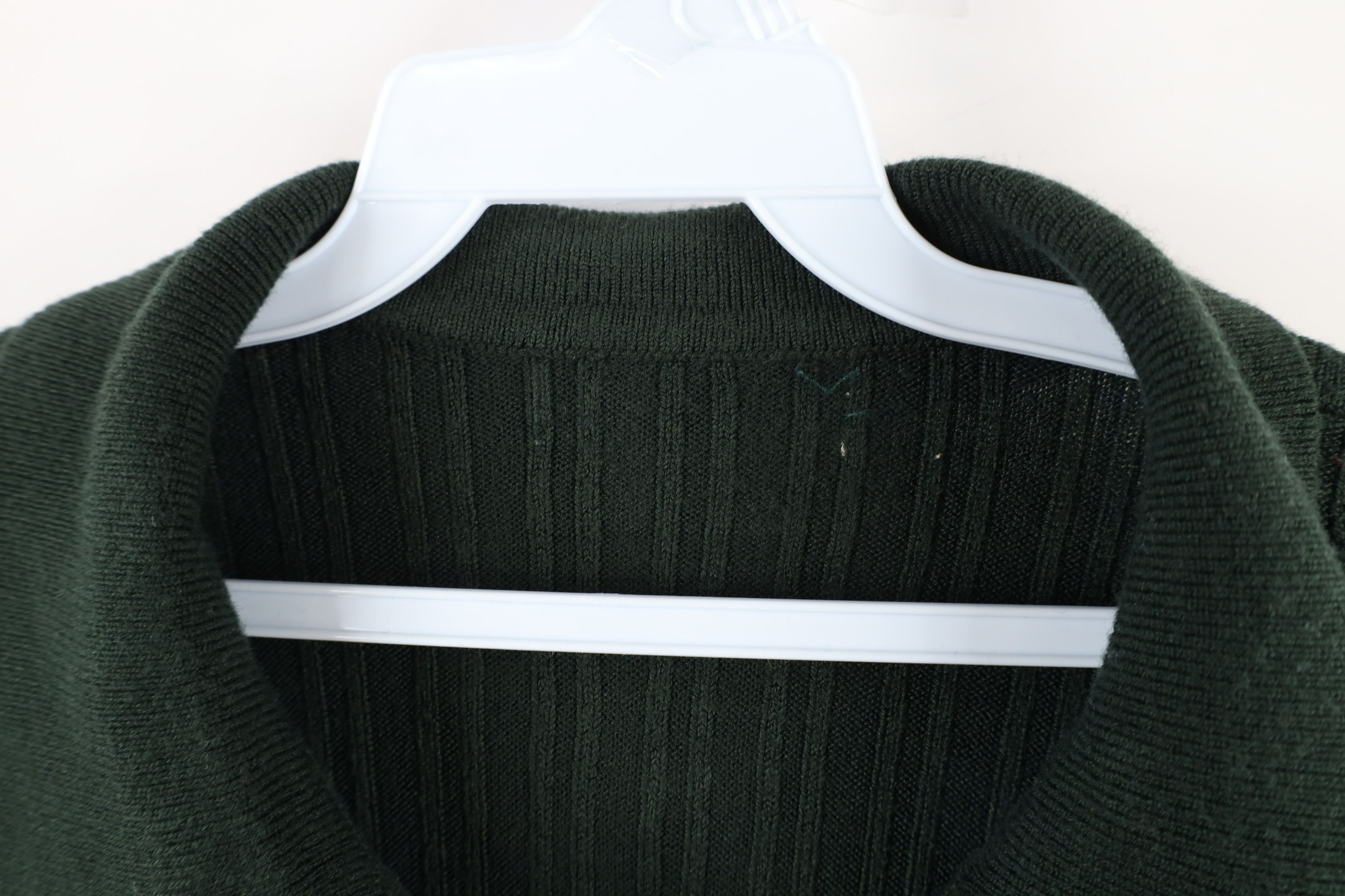 Vintage Vintage 90s Streetwear Knit Collared Polo Sweater Green Size US XL / EU 56 / 4 - 4 Thumbnail