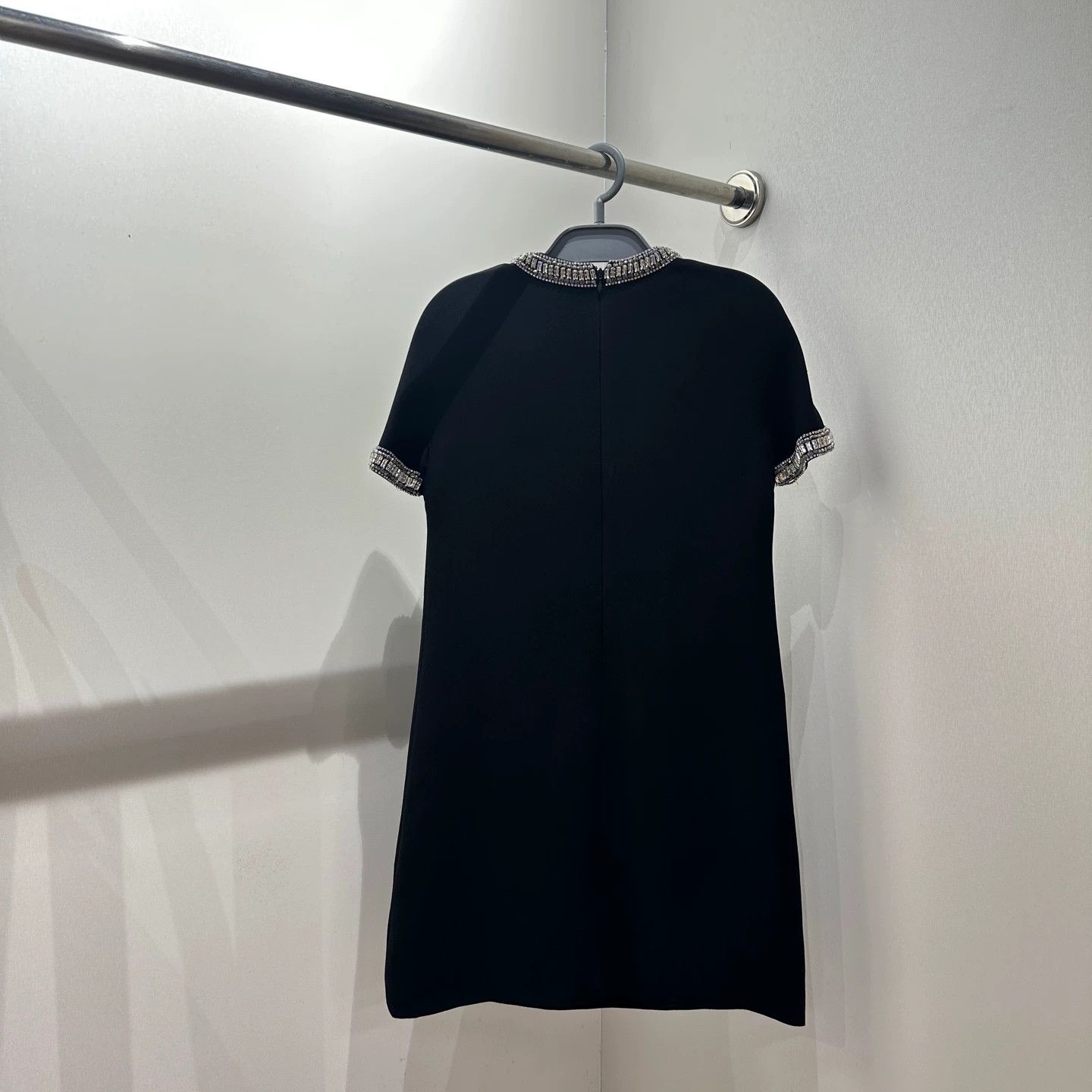 Miu Miu MIU MIU apr134 Crystal-Embellished Short-Sleeve Dress 38 Size XS / US 0-2 / IT 36-38 - 2 Thumbnail