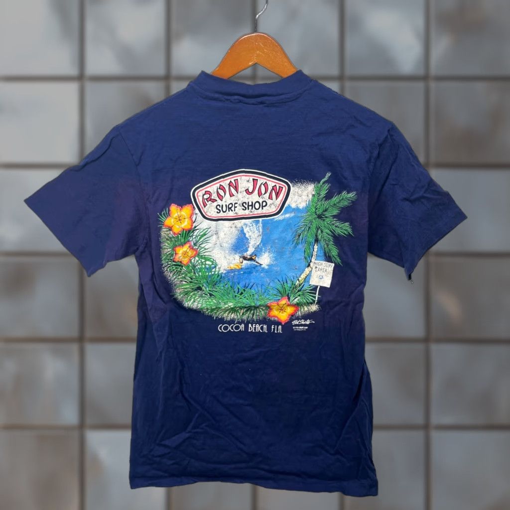 Ron Jon Surf Shop VINTAGE Ron Jon Surf Shop T Shirt M Blue 1980s Beach Mens Shirt Short Sleeve Crew Neck Cotton Knit Size US M / EU 48-50 / 2 - 1 Thumbnail