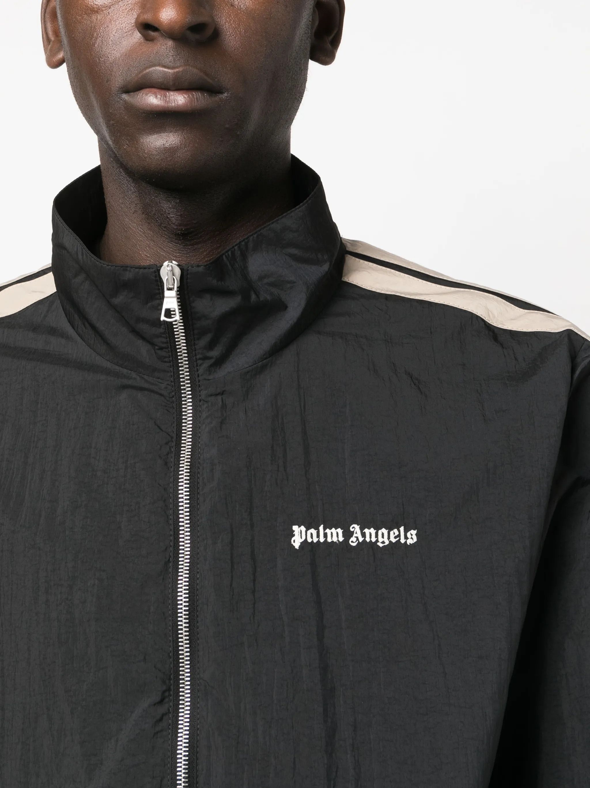 Palm Angels o1gr1nt0325 Nylon Track Jacket in Black Size US L / EU 52-54 / 3 - 5 Thumbnail