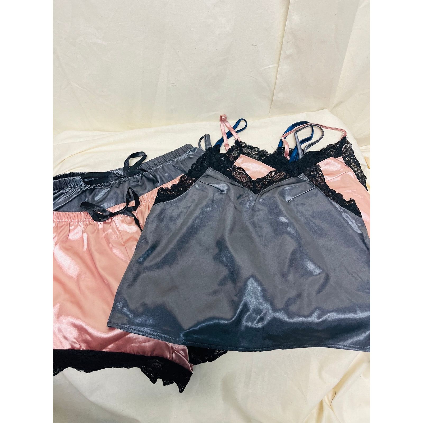 Shein 3 Lace Trim Cami/Short Sets Size ONE SIZE - 3 Thumbnail