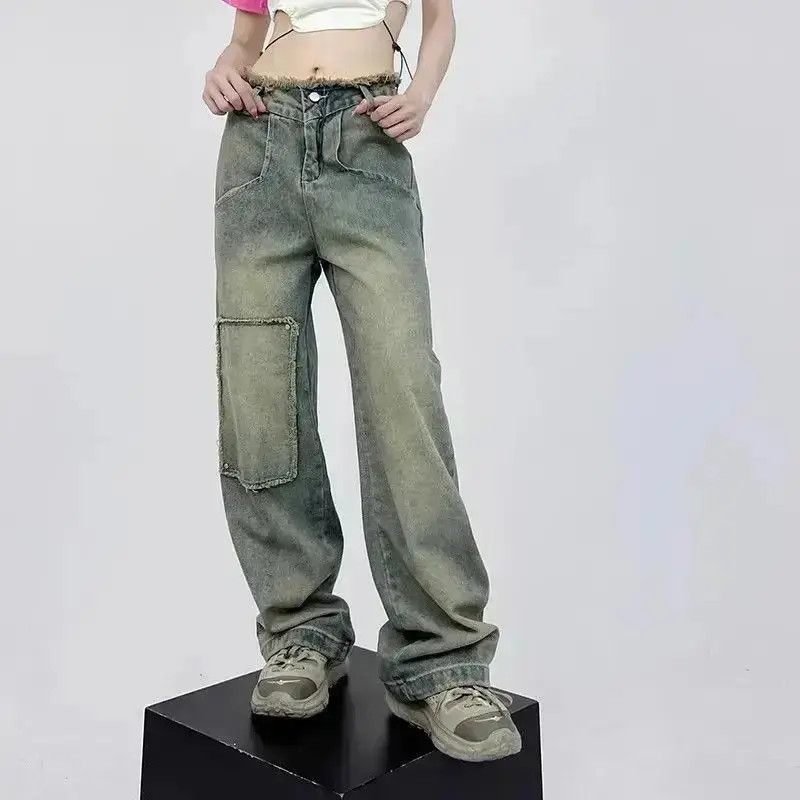 Japanese Brand Retro washed straight leg wide leg jeans Size US 32 / EU 48 - 3 Thumbnail