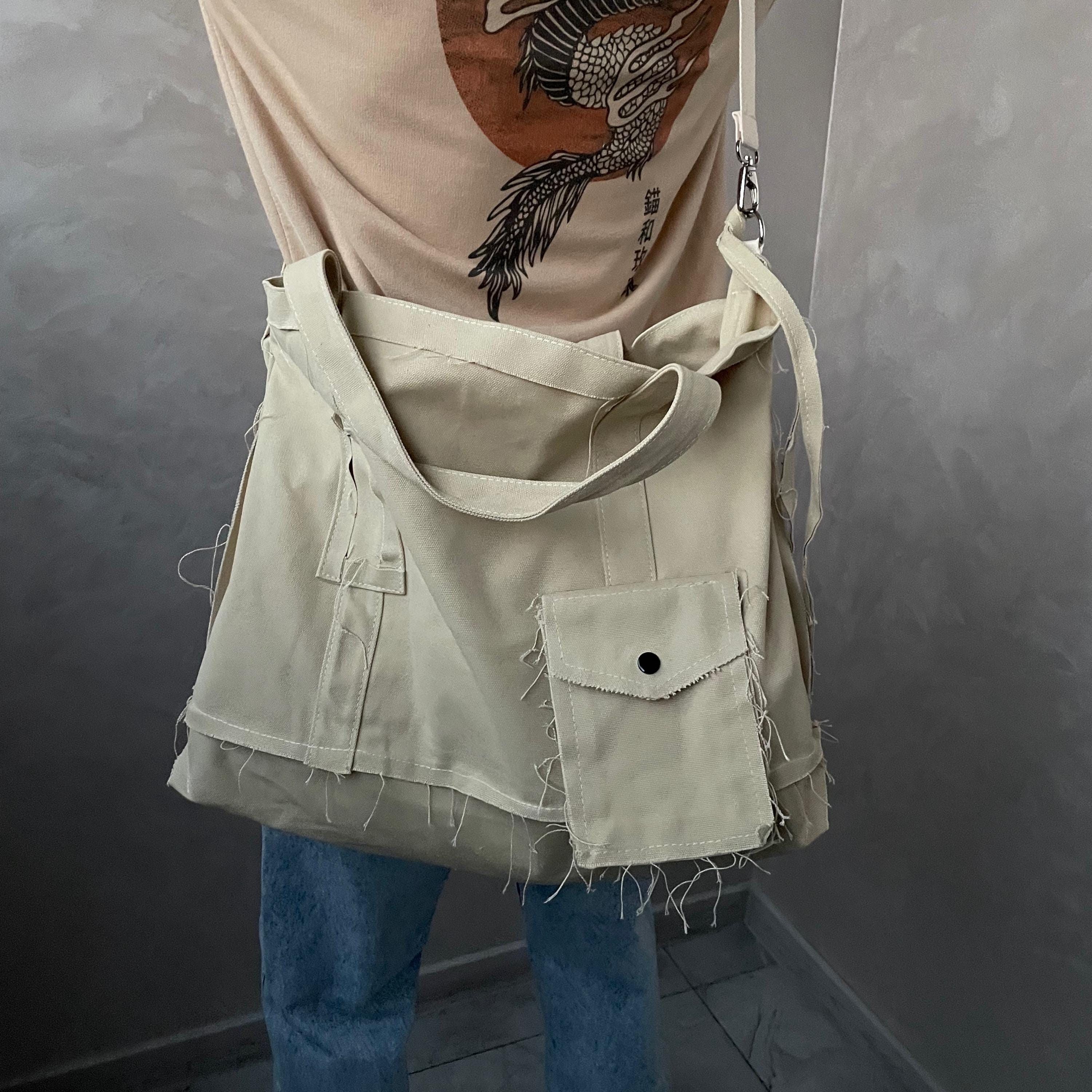 Other Large Canvas Messenger Bag y2k faded distressed crossbody Size ONE SIZE - 7 Thumbnail