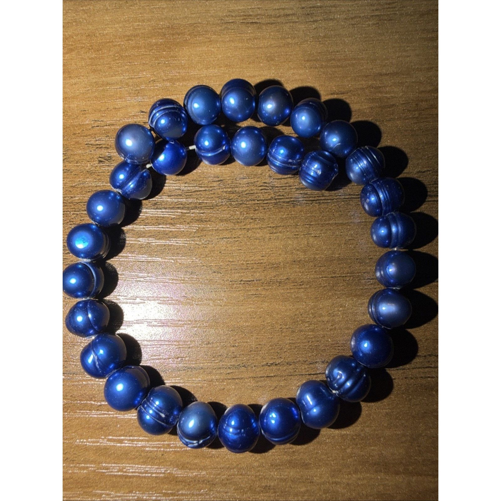 Other Blue Tiger's Eye Bracelet Women Natural Stone Beaded Size ONE SIZE - 3 Thumbnail