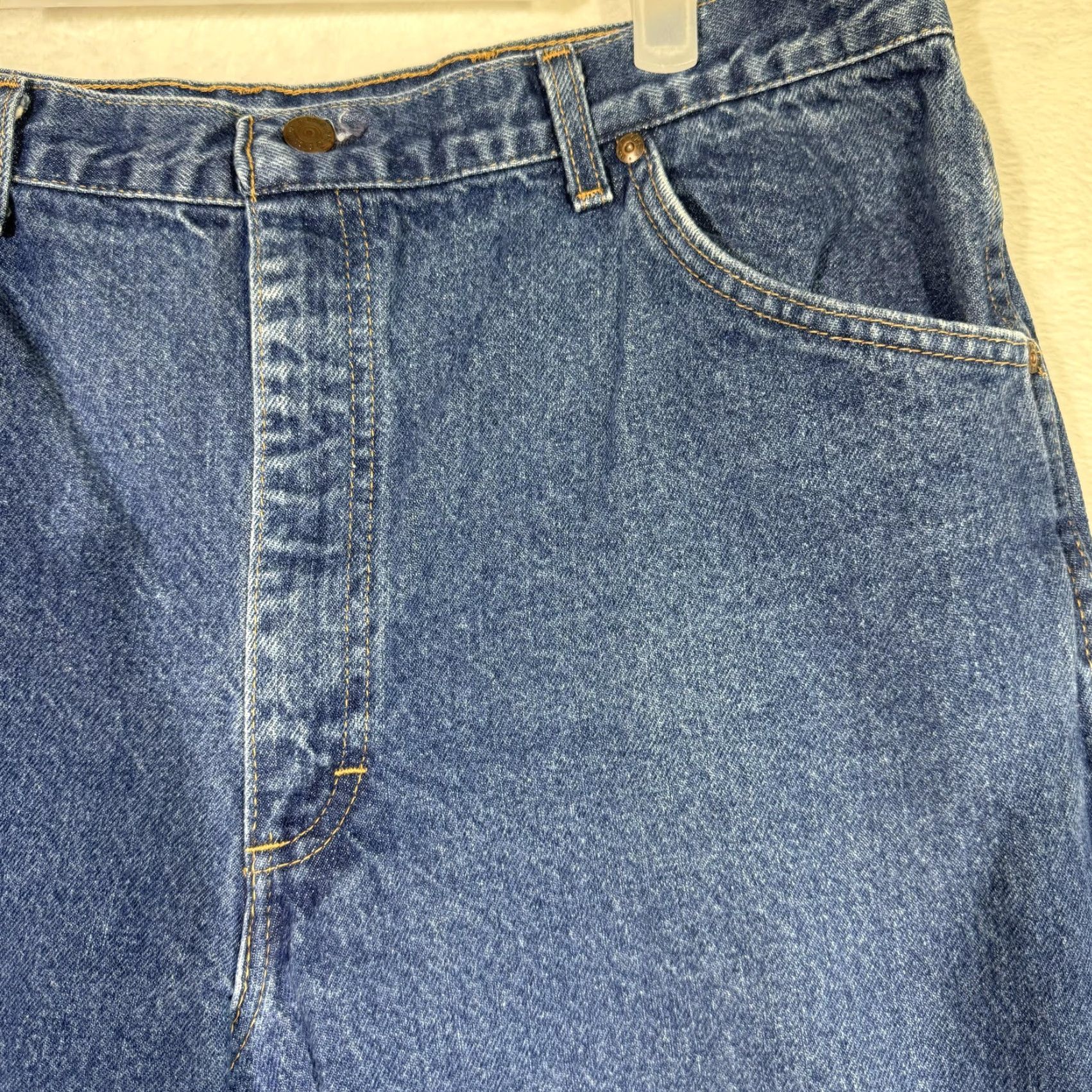Vintage VINTAGE Roebucks Jeans Mens 34x34 Blue Denim Made USA High Rise Straight 90s Size US 38 / EU 54 - 5 Thumbnail