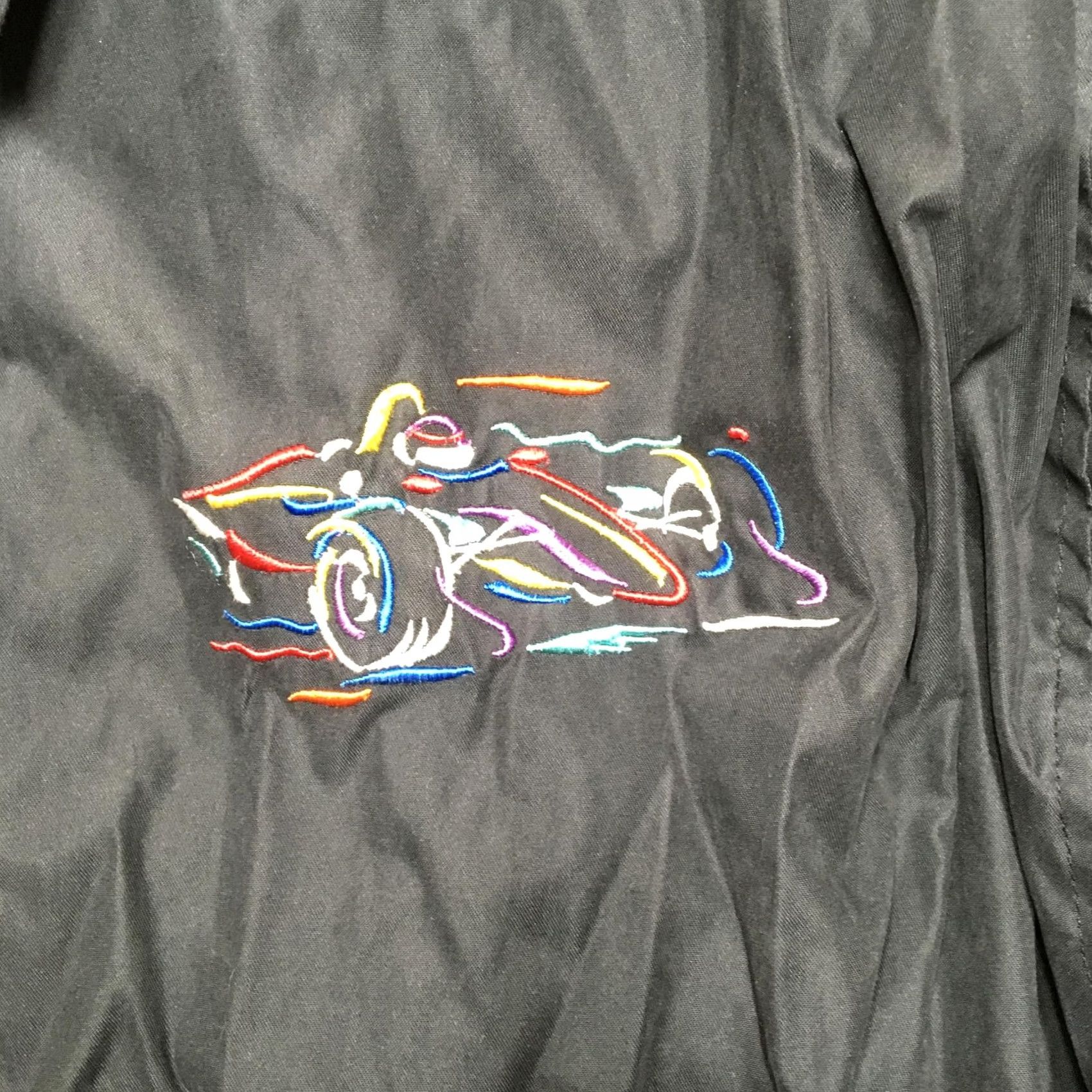Vintage Vintage Devon & Jones Jacket Mens L Black Bomber Embroidered Race Car 90s Racing Car Embroidery Mens Large Black Contemporary Sportswear Mens Size US L / EU 52-54 / 3 - 6 Thumbnail