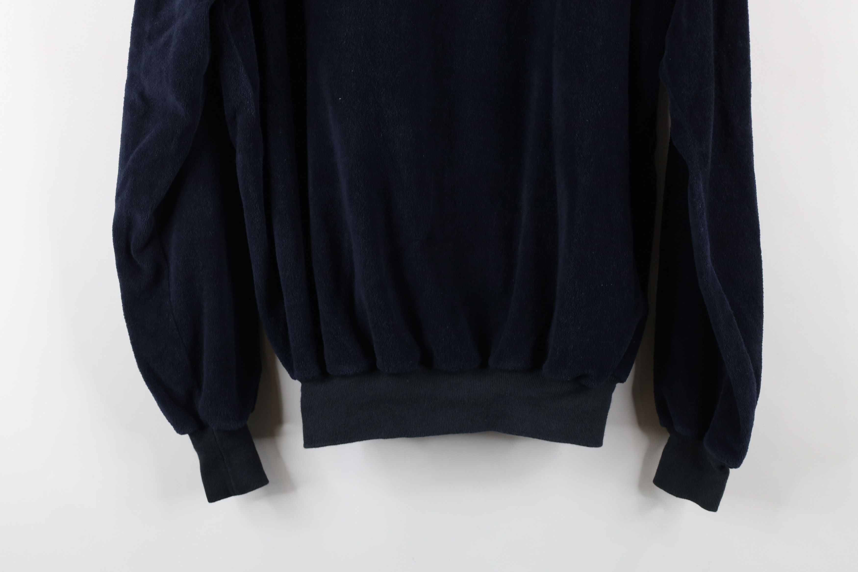 Vintage Vintage 70s Streetwear Terry Cloth V-Neck Sweater Navy USA Size US XL / EU 56 / 4 - 9 Thumbnail