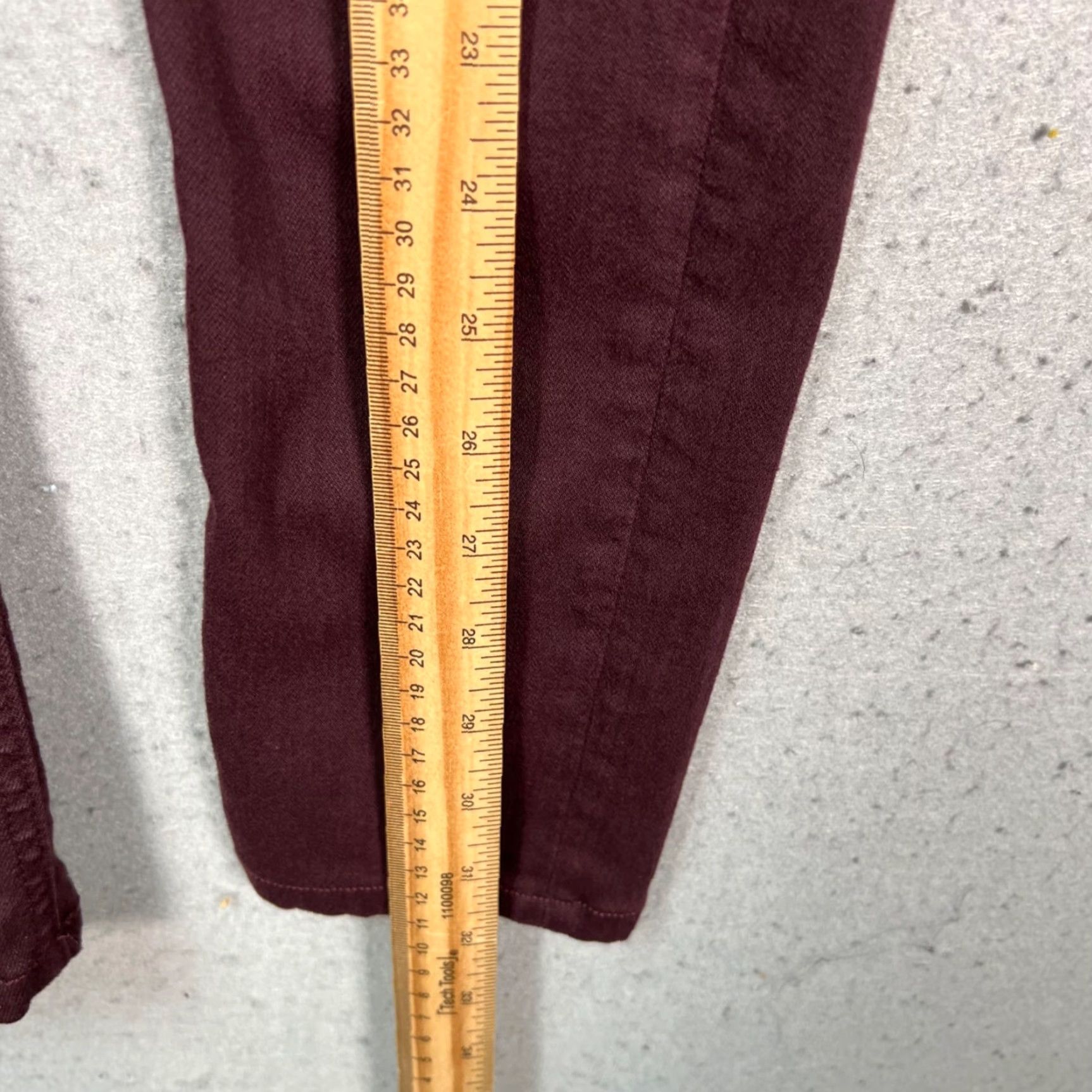 Rag & Bone rag & bone Womens Skinny Jeans 24 Burgundy Cotton Blend Denim Size 42" / US 20 - 7 Thumbnail