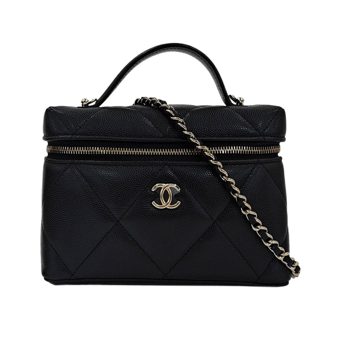 Chanel CHANEL Caviar Quilted Vanity Case Handle Bag ONE SIZE Size ONE SIZE - 1 Thumbnail