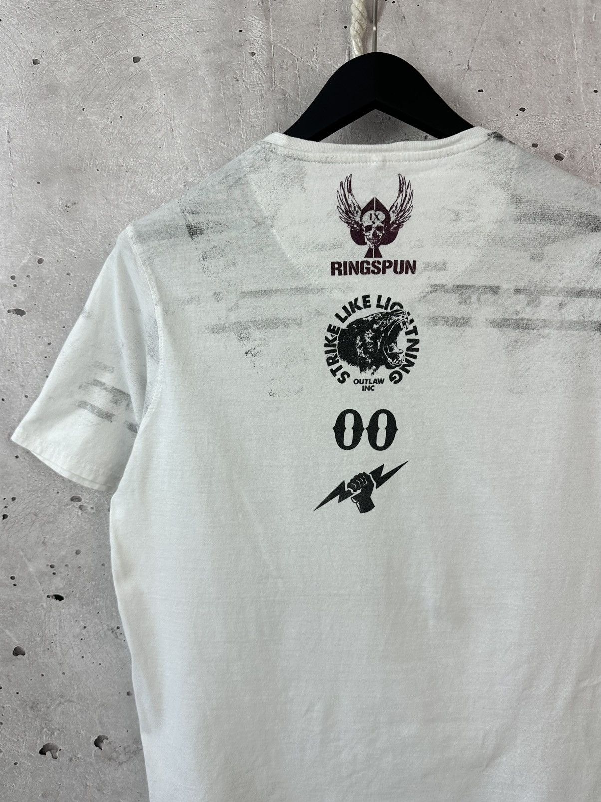 Ringspun Vintage Ringspun Printed White T-shirt Size US L / EU 52-54 / 3 - 7 Thumbnail