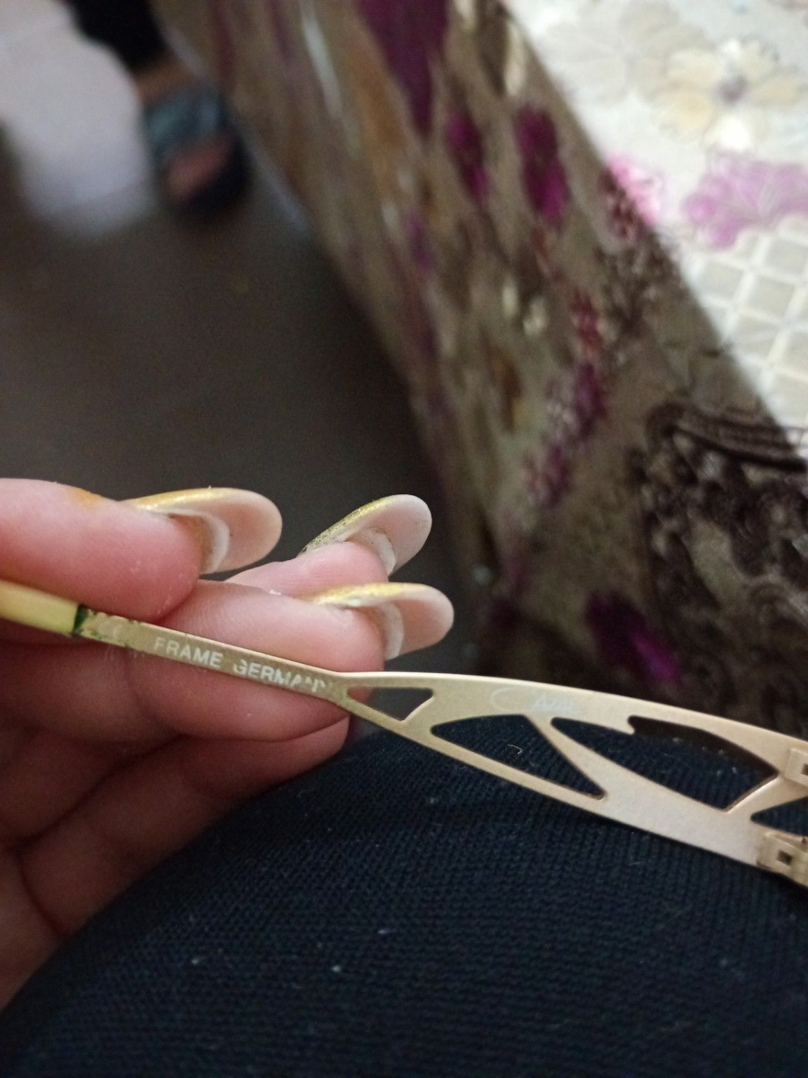 Cazal Vintage Cazal Eyeglasses Frame Gold Crystal Germany Size ONE SIZE - 7 Thumbnail
