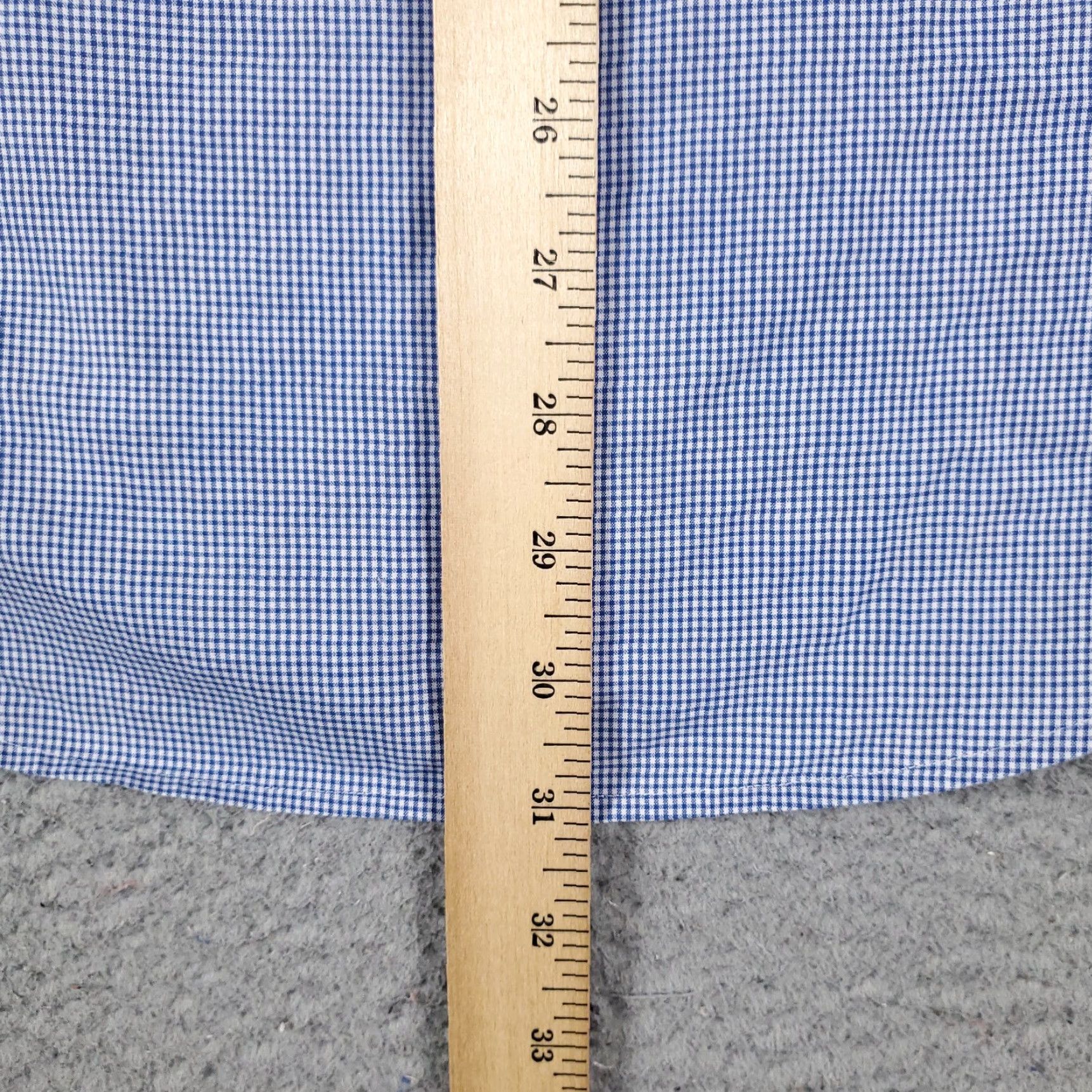 Ralph Lauren VINTAGE? No. Ralph Lauren Dress Shirt Men 16 Blue Check Button-Down Long Sleeve Cotton Classic 16 in Mens Regular Size Adult Blue Shirt Size 42R - 4 Thumbnail