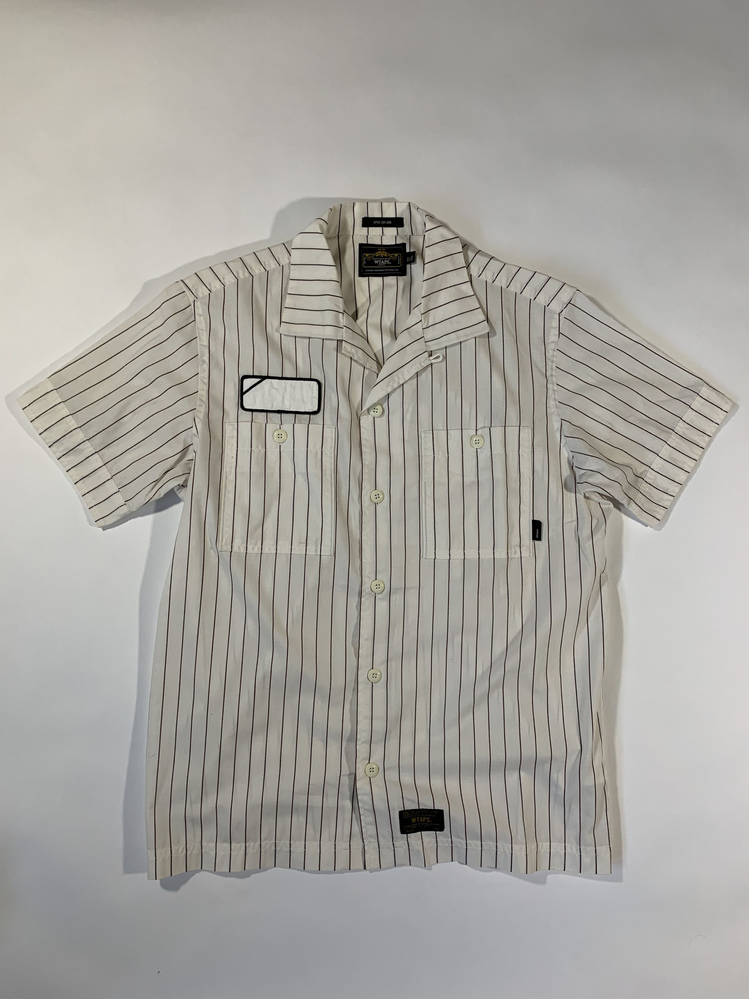 Wtaps SS12 Better Than Yesterday Striped Mechanic Patch Shirt Size US M / EU 48-50 / 2 - 2 Thumbnail