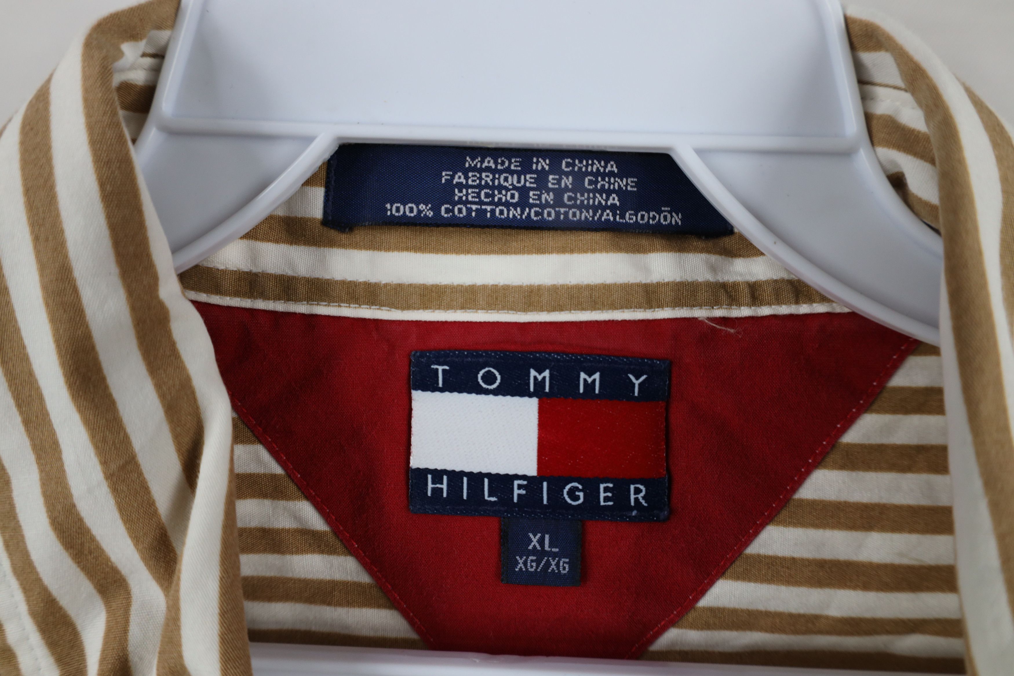 Tommy Hilfiger Vintage 90s Tommy Hilfiger Collared Button Down Shirt Cotton Size US XL / EU 56 / 4 - 6 Thumbnail