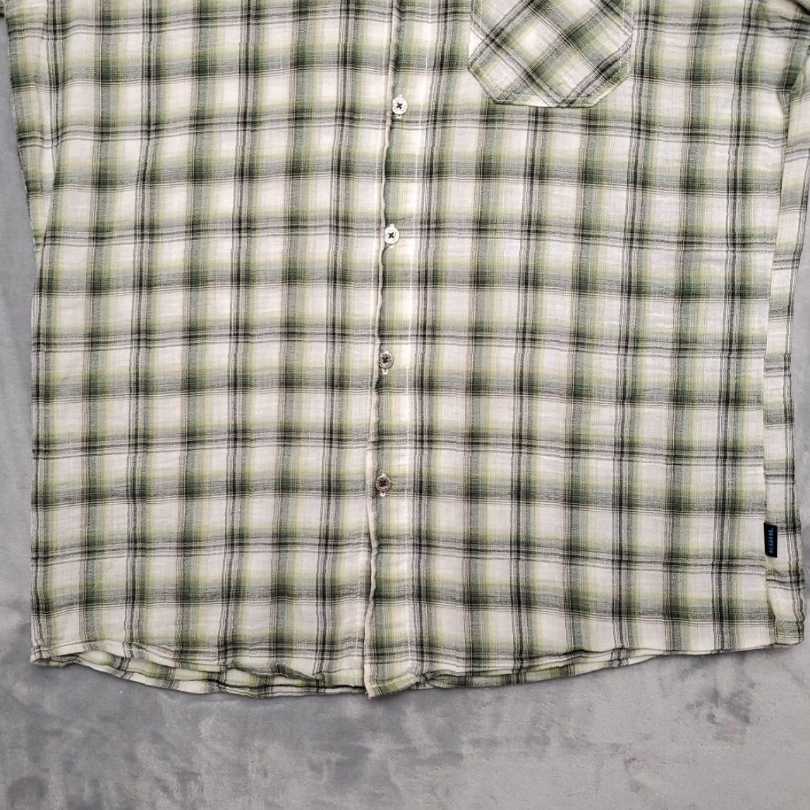 Vintage Kuhl Shirt Men L Green Plaid 100% Organic Cotton Short Sleeve Button-Up Pockets Casual Outdoor Hiking Size US L / EU 52-54 / 3 - 2 Thumbnail