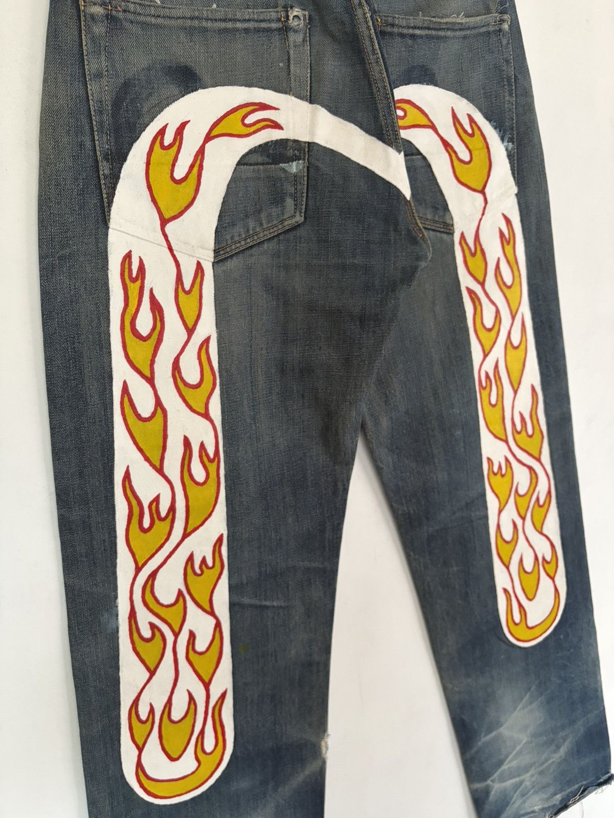 Evisu evisu no2 2001 daicock flame re-paint selvedge Size US 32 / EU 48 - 2 Thumbnail