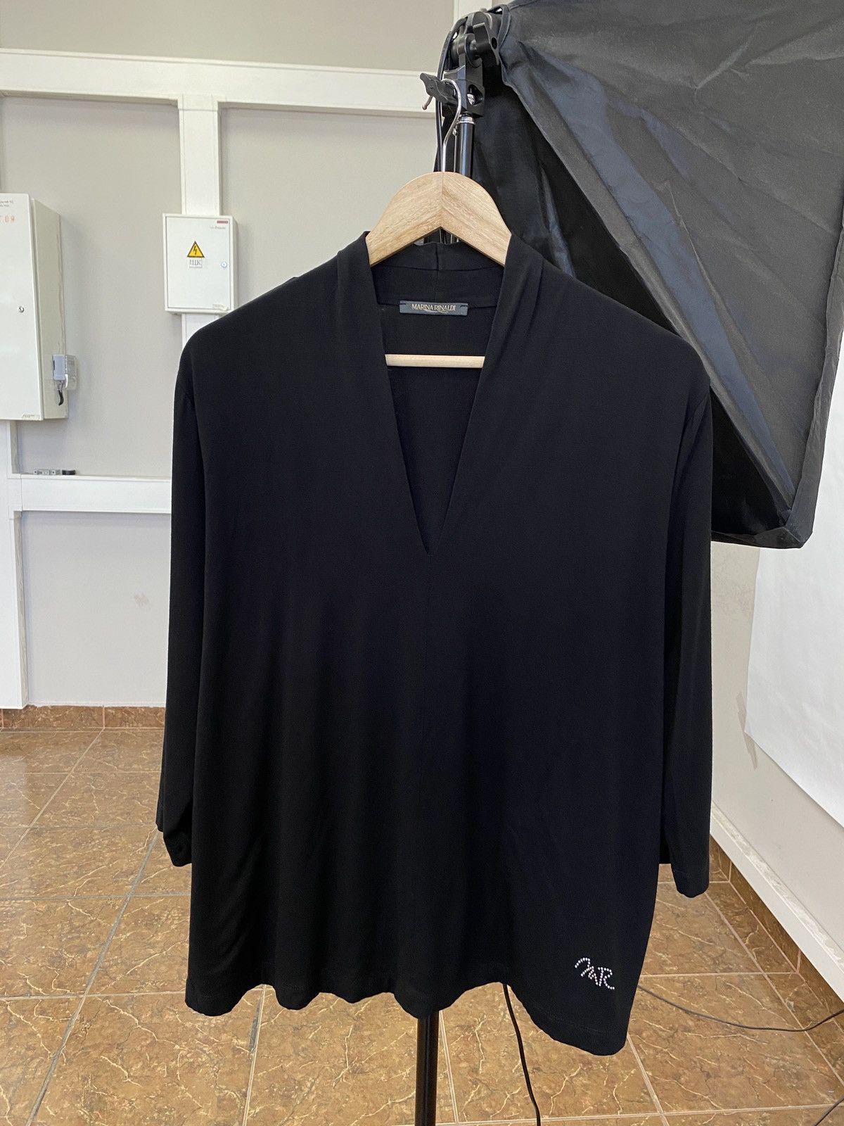 Designer 🇮🇹 Marina Rinaldi Blouse Retro Size L / US 10 / IT 46 - 1 Thumbnail