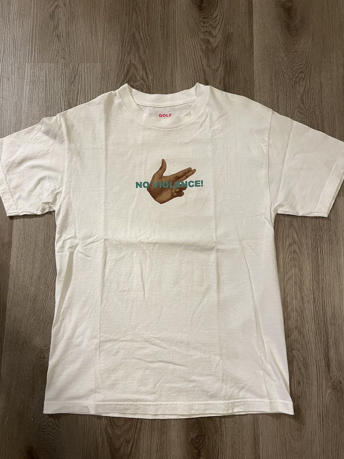 Golf le Fleur × Tyler The Creator Golf Wang “No Violence” Finger Gun T Shirt Size US M / EU 48-50 / 2 - 1 Thumbnail