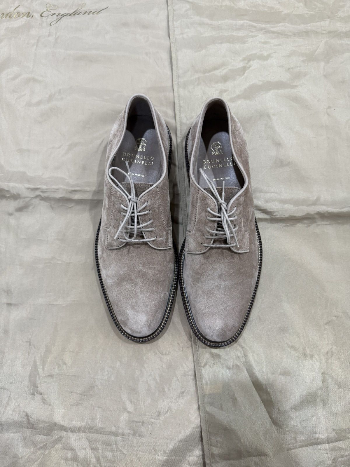 Brunello Cucinelli Brunello Cucinelli Suede Derby shoes Size 44 Size US 11 / EU 44 - 1 Thumbnail