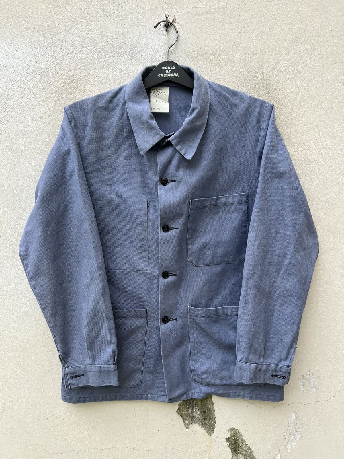 Danton Vintage Danton France Faded Blue Chore Work Jacket Size US M / EU 48-50 / 2 - 6 Thumbnail