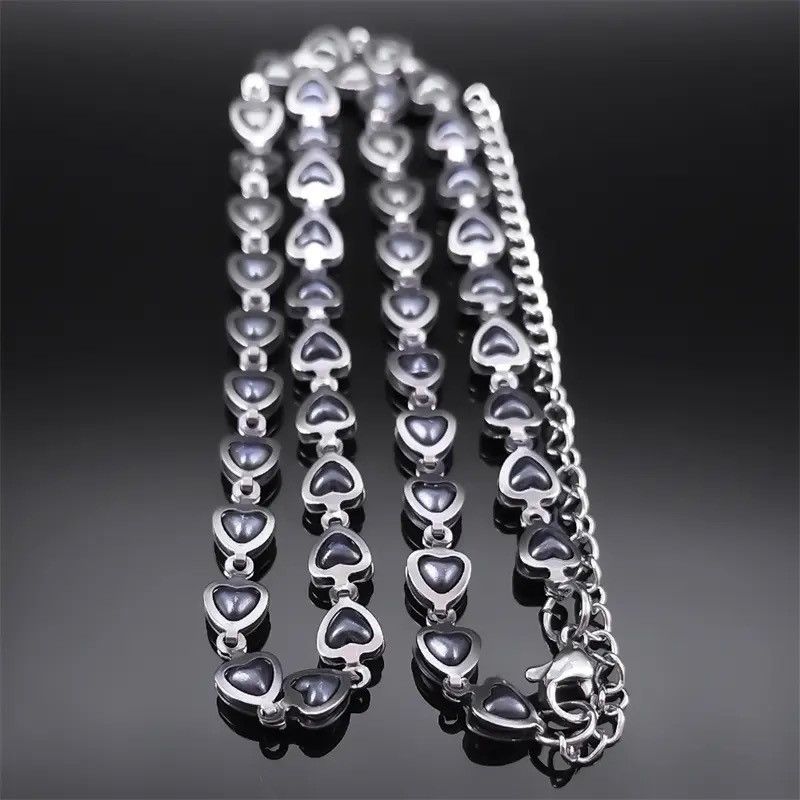 Jewelry Connecting Heart Neck Chain Necklace Size ONE SIZE - 3 Thumbnail