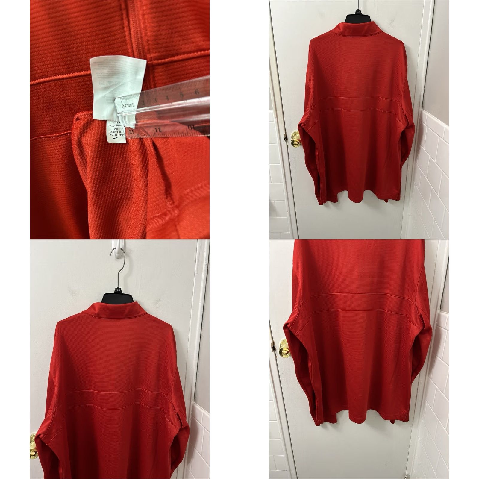 Nike Nike Dri-FIT 1/4 Zip Mens XXL Red Pullover Training Sweatshirt L/S CK6076-657 Size US XXL / EU 58 / 5 - 8 Thumbnail