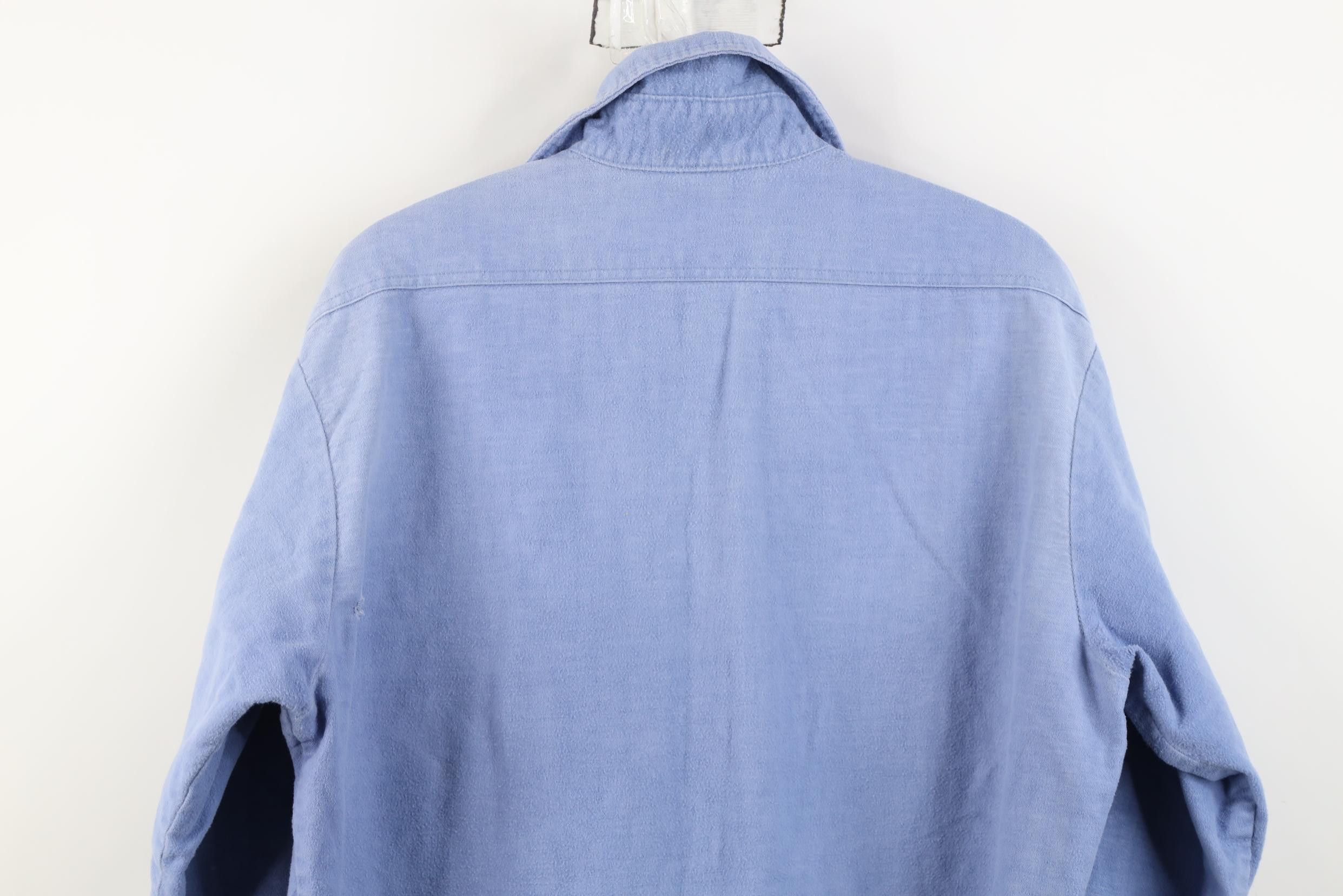 Vintage Vintage 70s Streetwear Chamois Cloth Button Shirt Blue USA Size US M / EU 48-50 / 2 - 13 Thumbnail