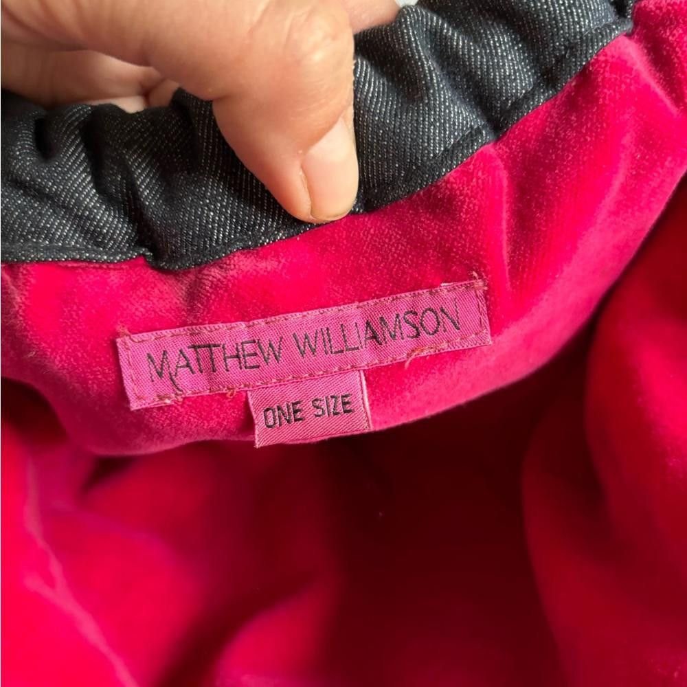 Designer Rare Matthew Williamson Navy Denim Appliqué Butterfly Bag Size ONE SIZE - 5 Thumbnail