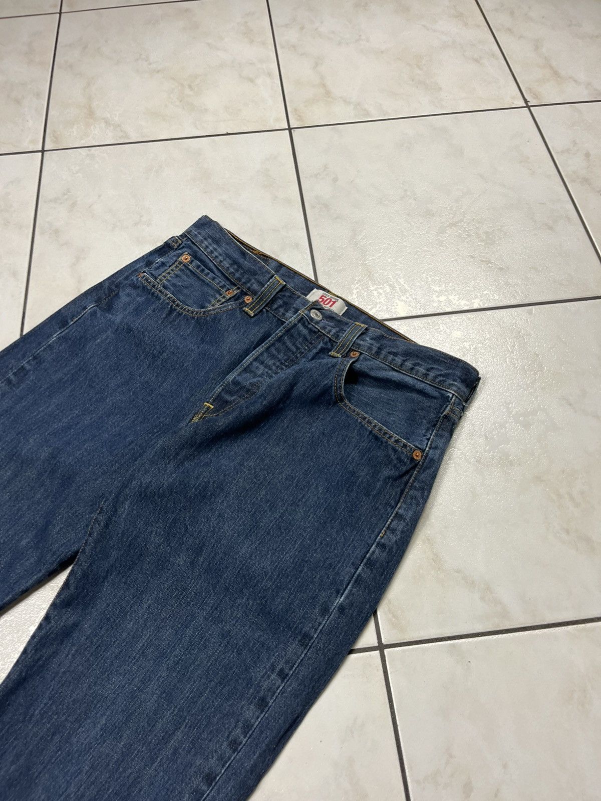 Levi's × Levi's Vintage Clothing × Vintage Vintage Levi’s 501 navy denim jeans pants regular straight Size US 33 - 8 Thumbnail