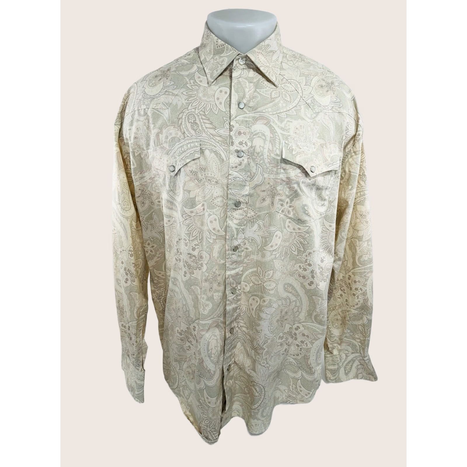 Stetson STETSON Paisley Pearl Snap Western Mens XL Shirt Size US XL / EU 56 / 4 - 1 Thumbnail